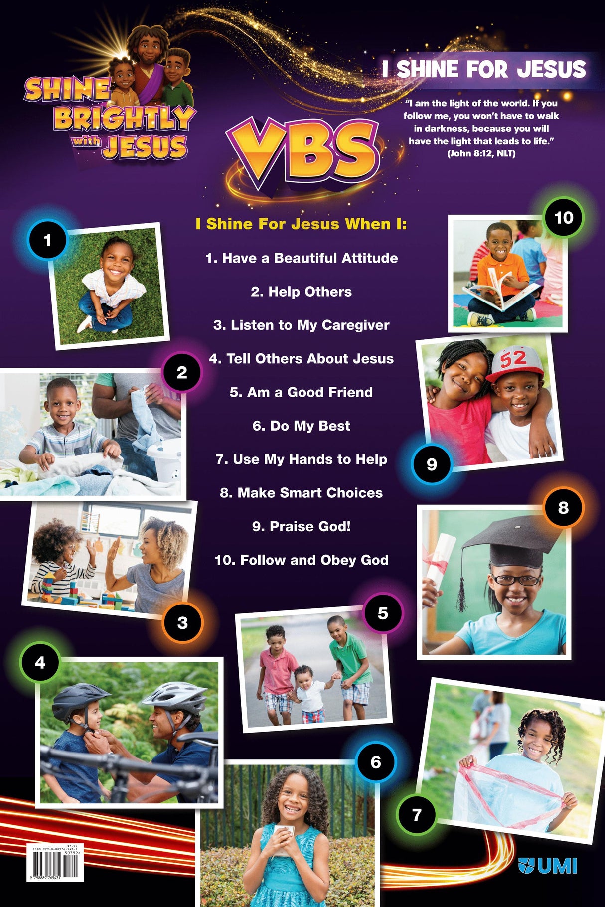 Life Application Poste Pre Pri VBS 2026 Shine Brightly w/Jesus