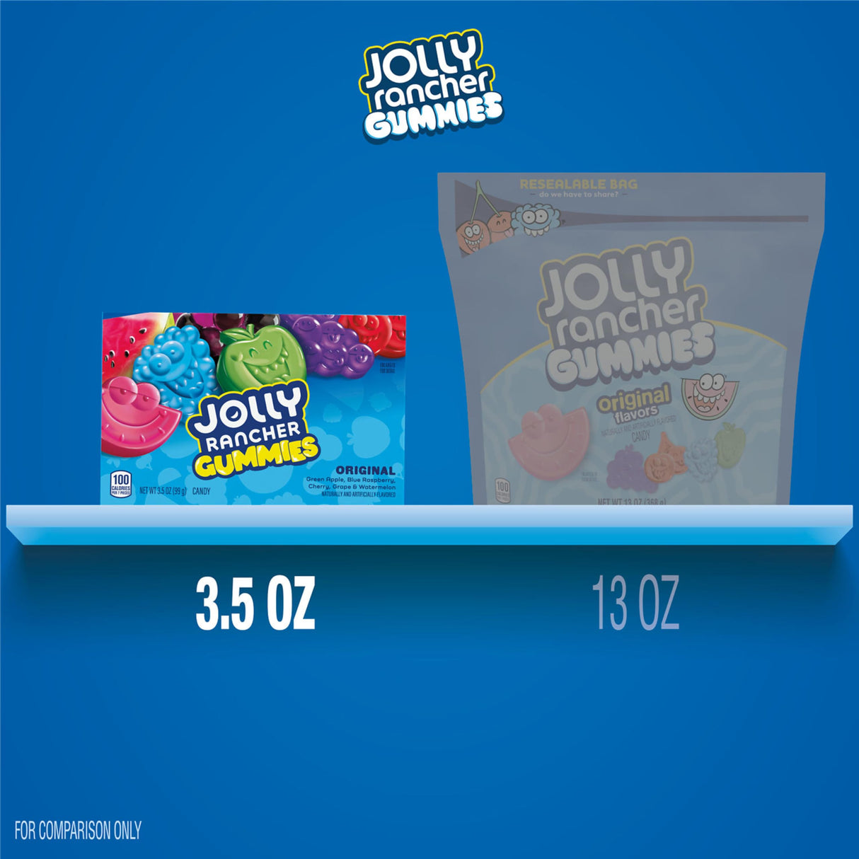 JOLLY RANCHER Gummies Original Fruit Flavored Candy Box, 3.5 oz