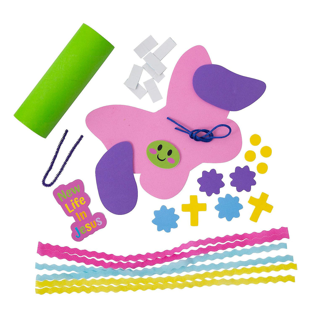 Fun Express Religious New Life Butterfly Craft Kit – Colorful Butterfly Shapes with Religious Theme – Ideal Sunday School & VBS Crafting Activities Great Group Projects & Hands-On Learning – 12 Pieces