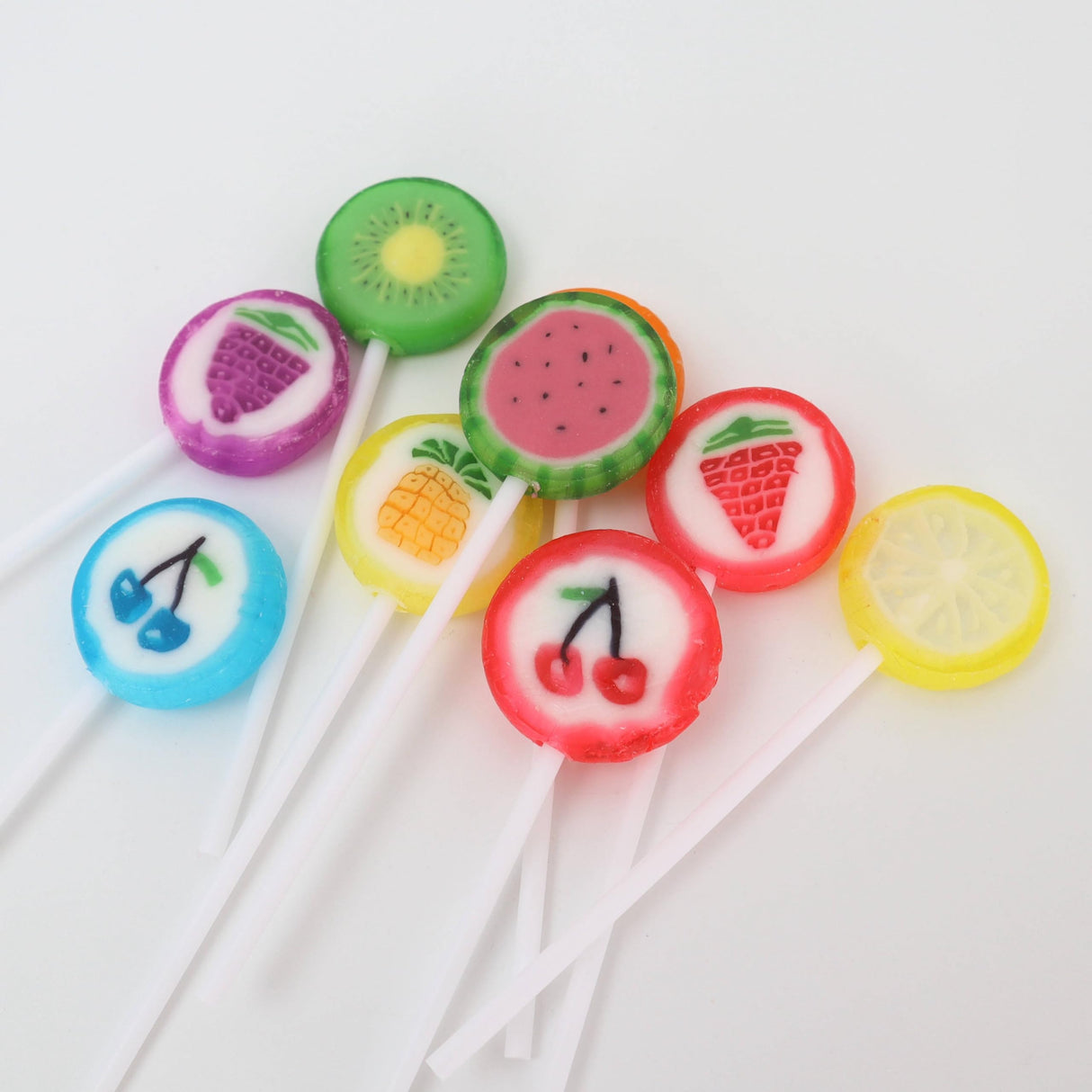 Fruit Slices Candy - Fruit Lollipops Bulk 1 lb Bag of Individually Wrapped Candy Suckers - Hard Candies Assortment - Great for Candy Buffet - Birthday Treat Bags - Yummy Candy for Kids and Adults