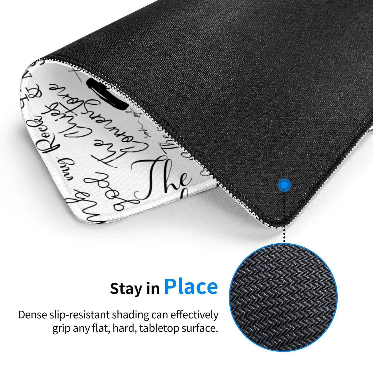 Jesus Faith Mouse Pad, Fashion Desktop Notebook Mouse Mat PC Gaming Desk Square Mousepads for Women Men