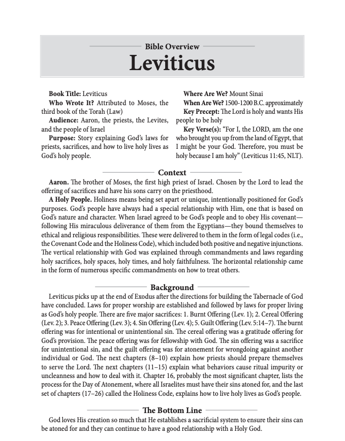 Precepts for Living®: The Bible In Focus Summaries of Each Book (2025-2026)