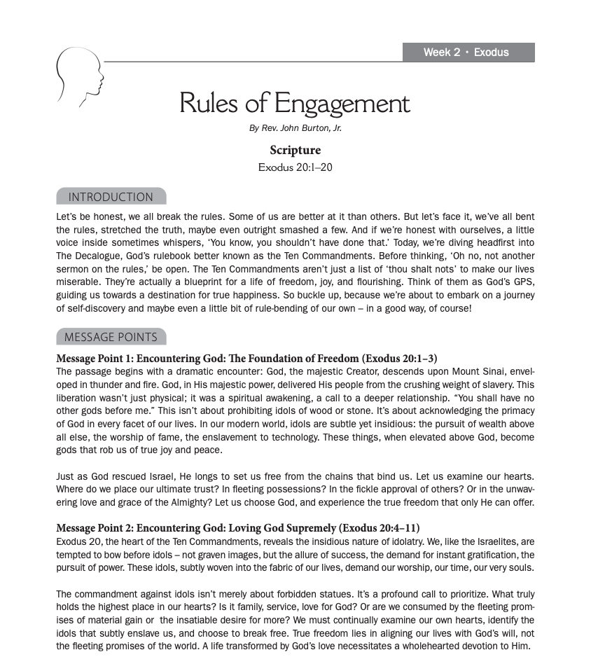 Precepts For Living  Pastor (Large Print + Sermon Notes) 2025-2026