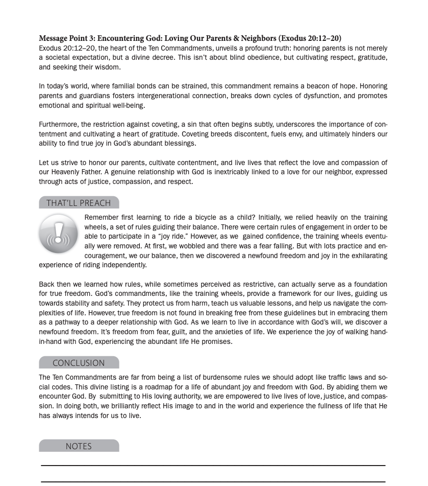 Precepts For Living  Pastor (Large Print + Sermon Notes) 2025-2026