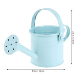 Hemoton Metal Watering Can, 5pcs Simple Kids Watering Can, Children Garden Watering Bucket Iron Watering Tin Can Sprinkling Kettle for Garden Plants Flower 5.9x2.95x2.95 in (Mixed Color)