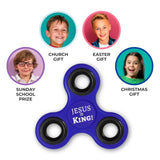 Fidget Spinner Christian Kids Gift (4) / Proverbs18:10 Products/Fun Present/Easter Gift Idea/Religous Kid Gift/Sunday School Prize/Gift/Church Gift/Jesus is King