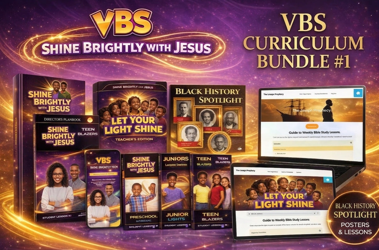 Shine Brightly with Jesus VBS Curriculum Bundle  #1 + Digital Resources + Black History