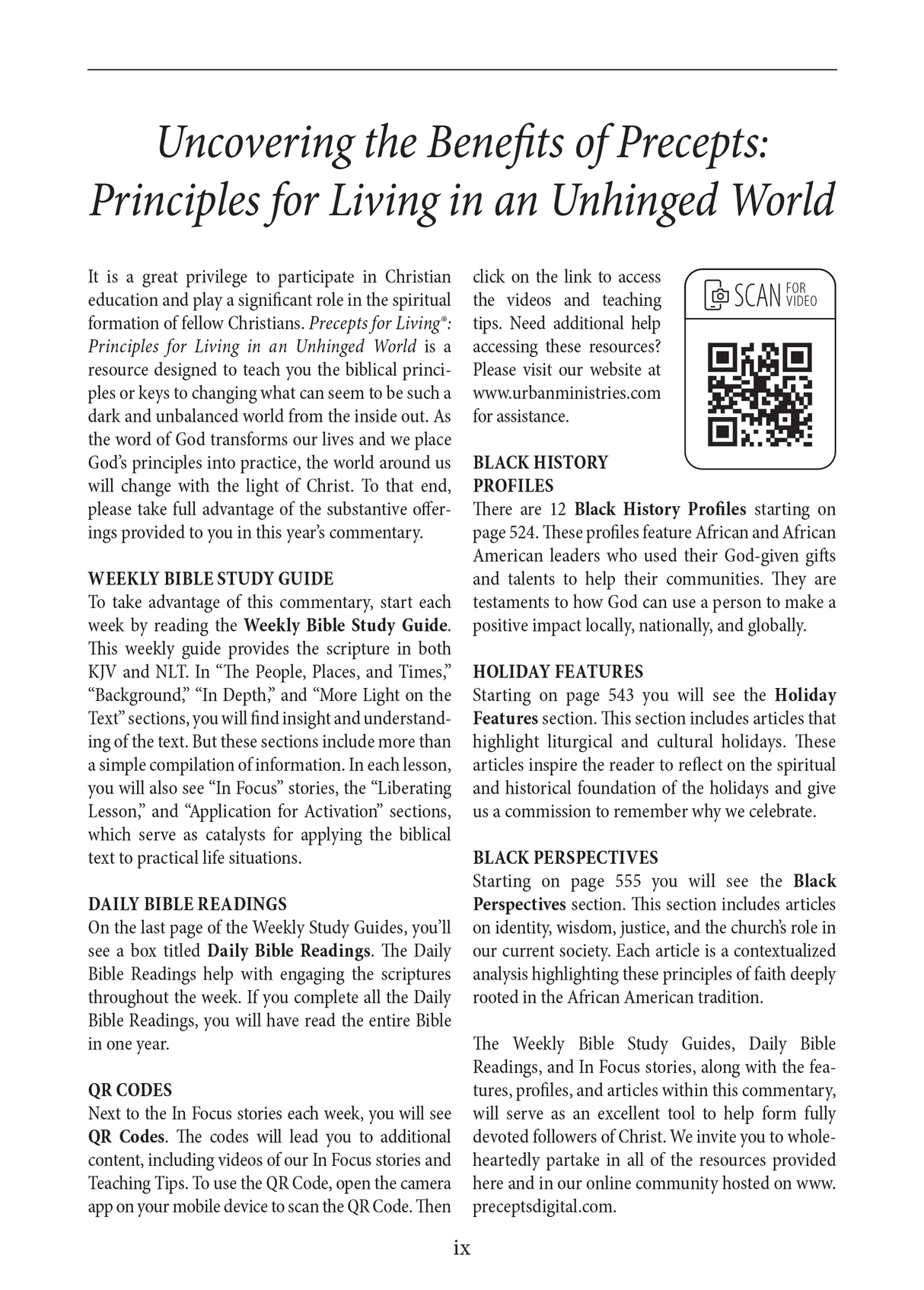 Precepts for Living®: Principles for Living in an Unhinged World Large Print