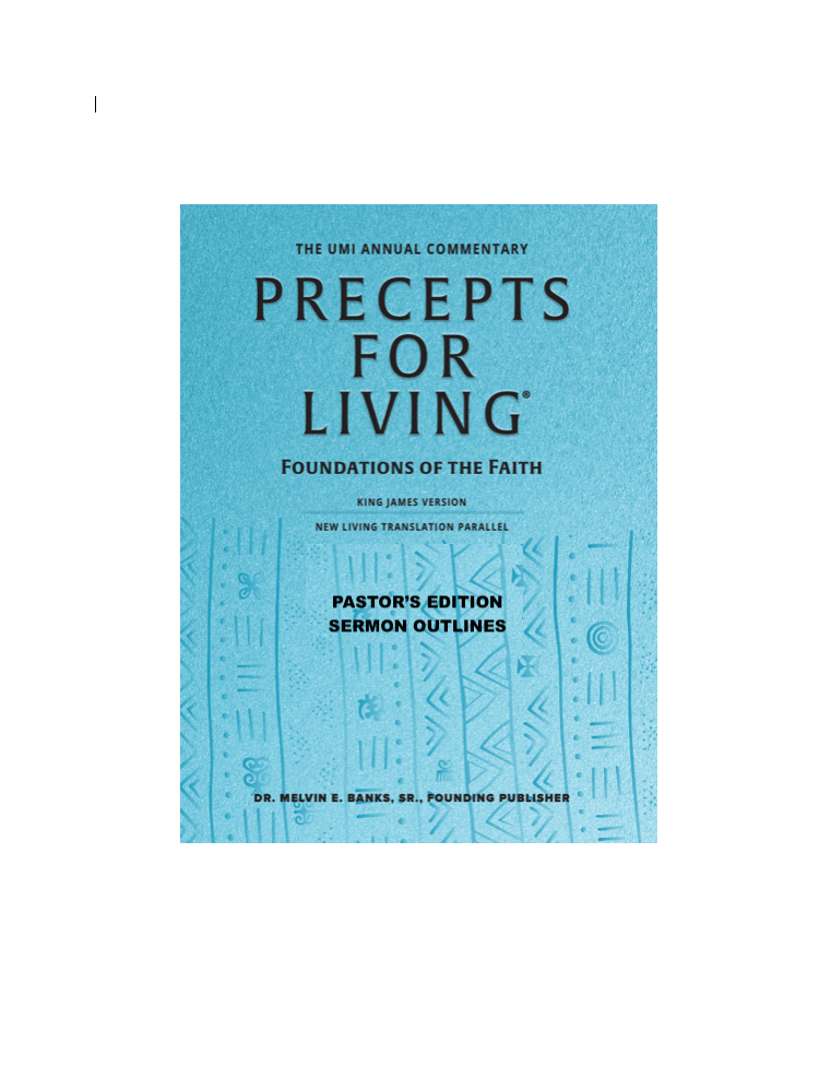 Precepts For Living  Pastor (Large Print + Sermon Notes) 2025-2026