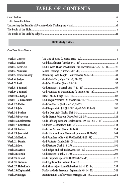 Precepts For Living®: God's Unchanging Hand (Large Print)