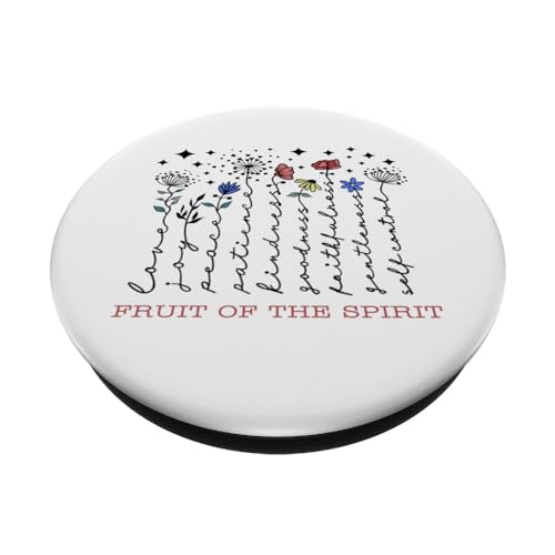 Fruit Of The Spirit Christian Religious Bible Verse Flowers PopSockets Standard PopGrip