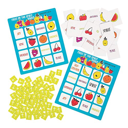 Fruit of the Spirit Bingo Game - Toys - 22 Pieces